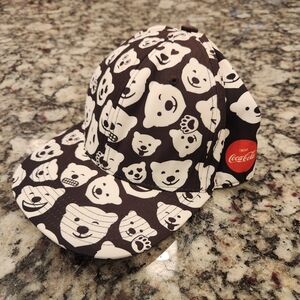 Vintage Coca Cola Snapback Hat Two Tone Blushing Polar Bear Youth Cap